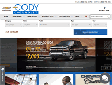 Tablet Screenshot of codychevrolet.com